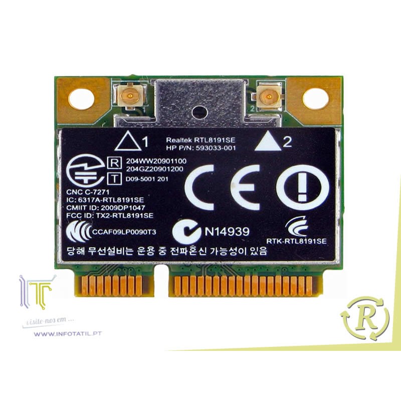 Realtek RTL8191SE 11b G N Wireless PCI E Refurbished RTL8191SE