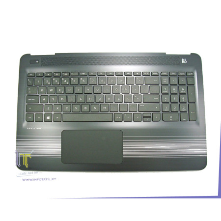 HP Pavilion 15-AU Top Cover w/ PTKeyboard Natural Silver - 856026-131