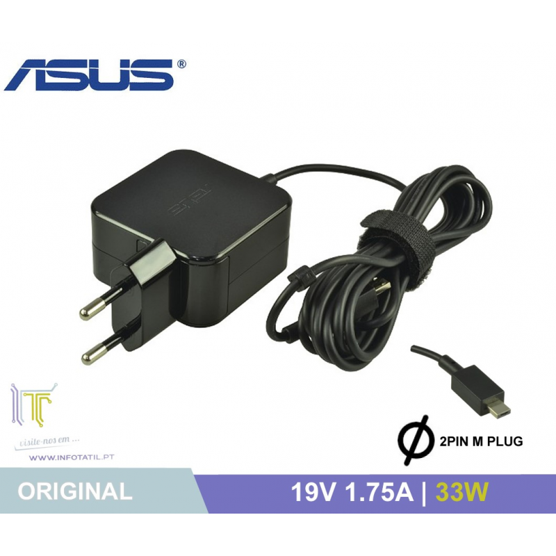 Carregador Original Asus 19v 175a 33w 2pin M Plug 0866