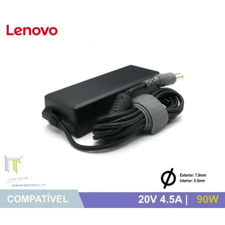 Carregador Compativel IBM 20V 4.5A 7.9*5.5mm