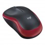 Logitech Mouse Wireless M185 Red - 910-002240