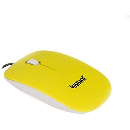 Rato ótico iggual SLIM-1 USB Amarelo