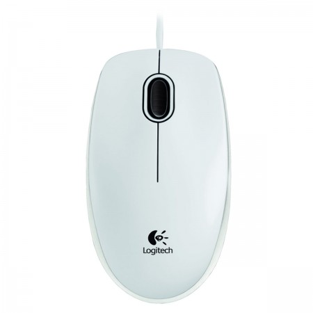 Logitech B100 Optical Mouse USB White - 910-003360