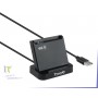 TooQ TQR-220B Leitor de Smart Card Interior USB USB 2.0 Preto