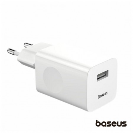 Carregador Baseus Fast Charger USB 3.0 24W Branco - CCALL-BX02