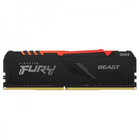 Memória RAM Kingston Fury Beast RGB 16GB (1x16GB) DDR4-3200MHz 1R CL16 Preta - KF432C16BBA/16