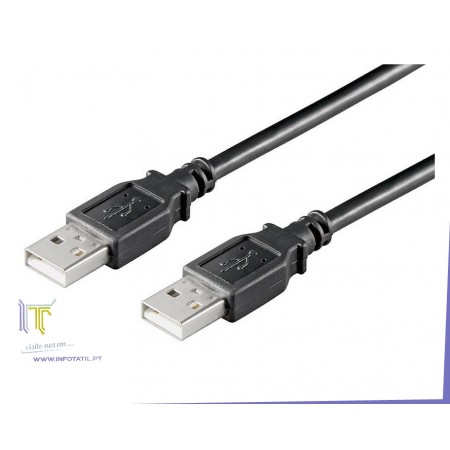 MicroConnect USB2.0 A - A 0,5m. M-M, BLACK