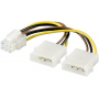 Cabo adaptador de alimentação 2x4 pin. – 1xPCI Express