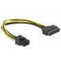 Cabo Power SATA 15 pin para 6-pin PCI-E