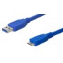 Cabo USB 3.0 Tipo A Macho a Micro B Macho 3m azul