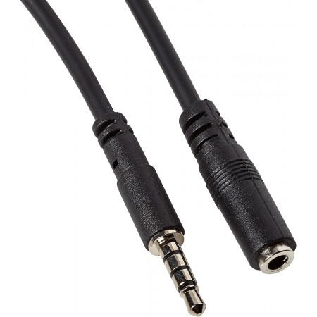 Extenção Audio  3.5mm 4-pin 2M M-F Black