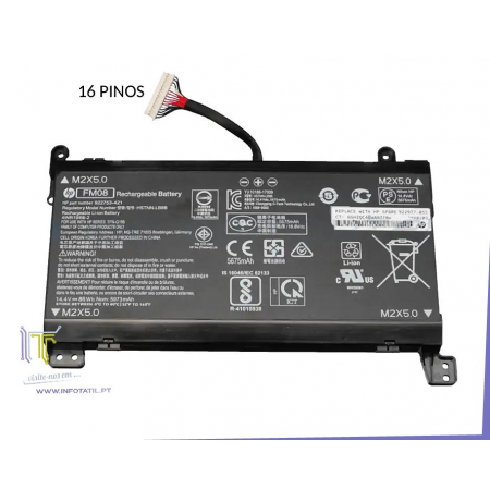 Bateria Compatível HP 14.6V 5700mAh 16Pinos - FM08