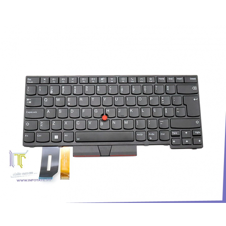 Lenovo Teclado interno, Português, Iluminação traseira, Preto