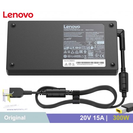 Carregador Original Lenovo 20V 15A 300W (Slim Tip) - 5A10W86289