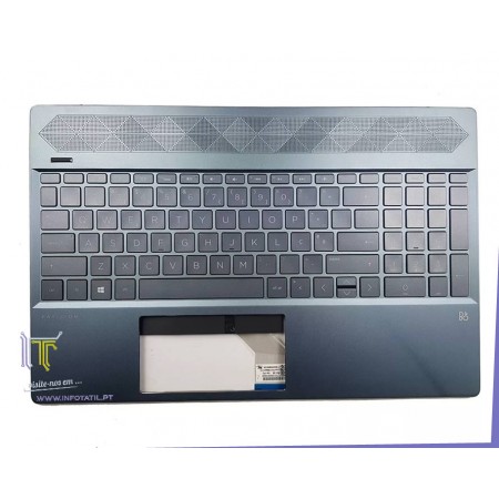 HP 15-CW Top Cover w/ keyboard Cloud blue - L49391-131