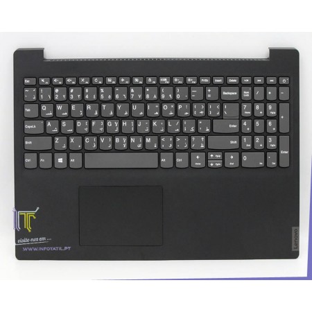 Lenovo IdeiaPad S145 Teclado c/ Top Case Arabic (Cinza Escuro)