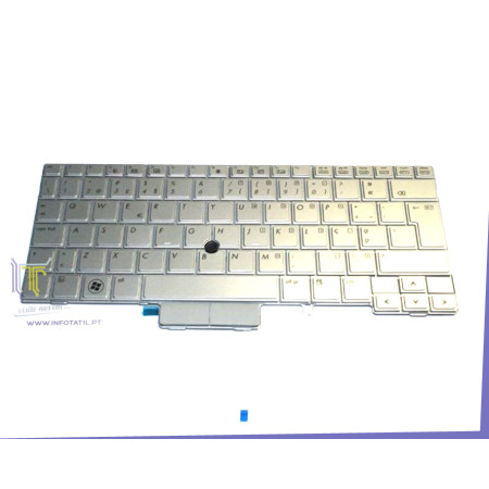 HP EliteBook 2740p Teclado PT Silver - 597841-131